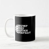 Volleyball Bump Set Ske Repeat Beach Volleyball Gi Kaffeetasse (Links)