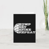 Volleyball Bump Set Ske Repeat Beach Volleyball Gi Karte (Vorderseite)