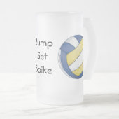 Volleyball-Bump, Set, Spike-Tasse Mattglas Bierglas (VorderseiteRechts)