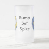 Volleyball-Bump, Set, Spike-Tasse Mattglas Bierglas (Mittel)