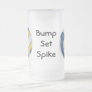 Volleyball-Bump, Set, Spike-Tasse Mattglas Bierglas