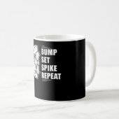 Volleyball Bump Set Spike Wiederholung Kaffeetasse (VorderseiteRechts)