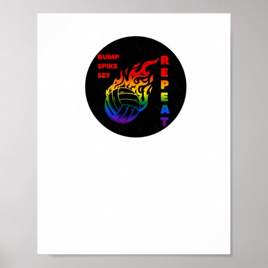 Volleyball Bump Spike Set wiederholen Poster (Vorne)