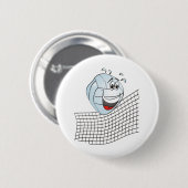 Volleyball-Cartoon Button (Vorne & Hinten)