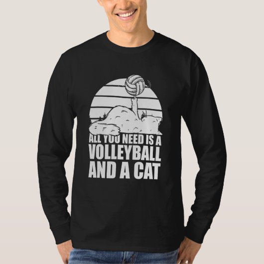 Volleyball Cats  Beach Vball Volleyball Cat T-Shirt (Vorderseite)