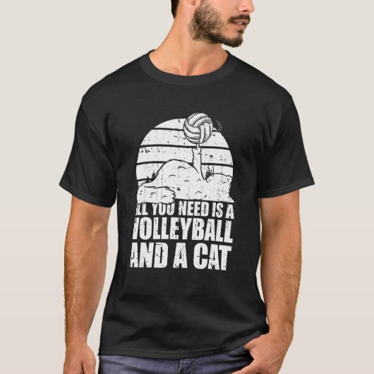 Volleyball Cats Vball Beach  Volleyball Cat T-Shirt (Vorderseite)