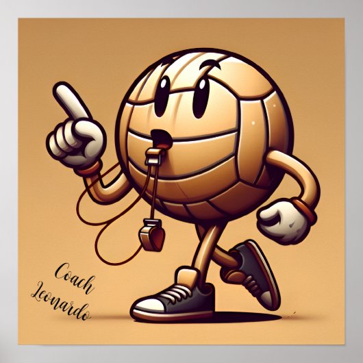 Volleyball-Charaktertrainer Poster (Vorne)