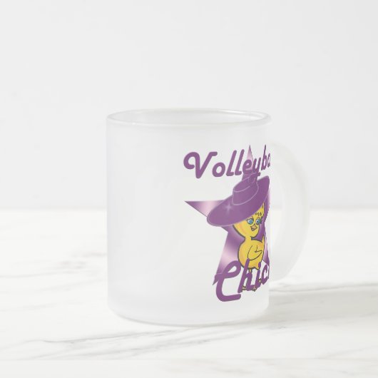 Volleyball Chick #9 Mattglastasse (VorderseiteRechts)
