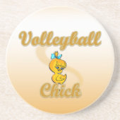 Volleyball Chick Getränkeuntersetzer (Vorne)