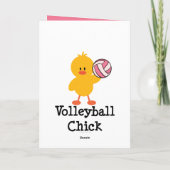 Volleyball Chick Grußkarte Karte (Rückseite)