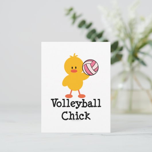 Volleyball Chick Postcard Postkarte (Stehend Vorderseite)