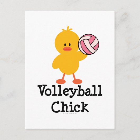 Volleyball Chick Postcard Postkarte (Vorderseite)
