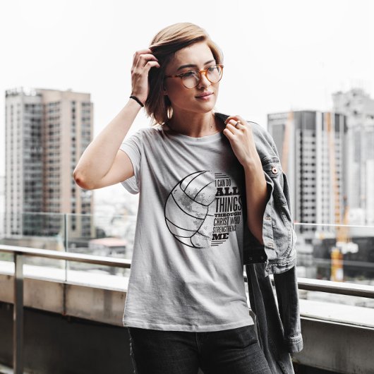 Volleyball Christ Zitat T-Shirt