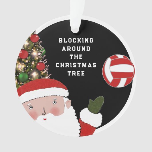 Volleyball Christmas Collectible Acrylic Ornament (Vorderseite)