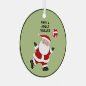 Volleyball Christmas Collectif Ornament Aus Metall (Vorderseite Rechts)