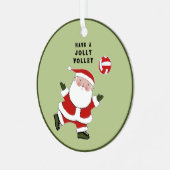Volleyball Christmas Collectif Ornament Aus Metall (Vorderseite links)