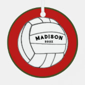 Volleyball Christmas Collectif Ornament Aus Metall (Rückseite)