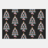 Volleyball Christmas Tree Lights Sports Player Geschenkpapier Set (Vorderseite)