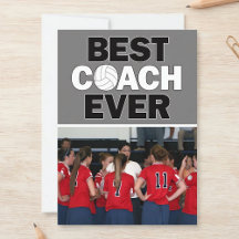 Volleyball Coach Best je Custom Foto Vielen Dank