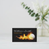 Volleyball Coach Business card Visitenkarte (Stehend Vorderseite)