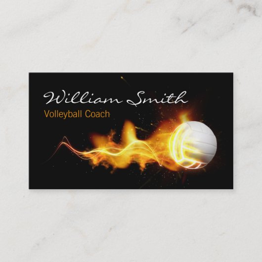 Volleyball Coach Business card Visitenkarte (Vorderseite)