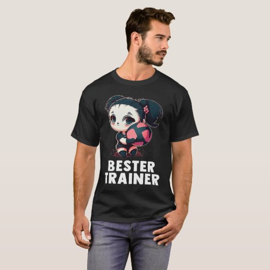 Volleyball coach  cute panda girl volleyball T-Shirt (Vorne ganz)