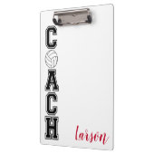 Volleyball Coach danke Ihnen Geschenkklammer Brett Klemmbrett (Links)
