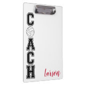 Volleyball Coach danke Ihnen Geschenkklammer Brett Klemmbrett (Rechts)