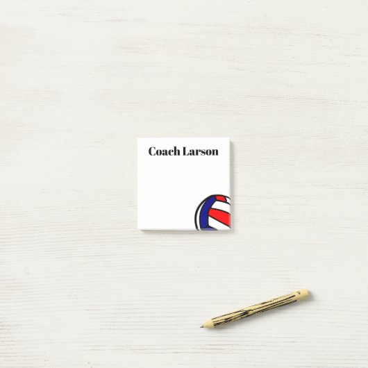 Volleyball Coach danken Ihnen Geschenksticknoten! Post-it Klebezettel (Auf Schreibtisch)