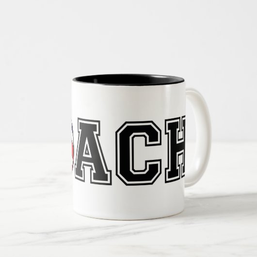 Volleyball-Coach Dankeschön Geschenk Kaffee Tasse (VorderseiteRechts)