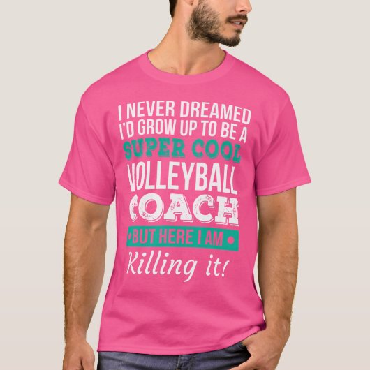 Volleyball Coach Funny Danke T-Shirt (Vorderseite)