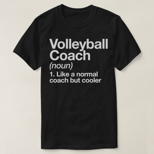 Volleyball Coach Funny Definition Trainer Geschenk T-Shirt (Design vorne)