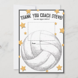 Volleyball coach gift card holder thank you einladung