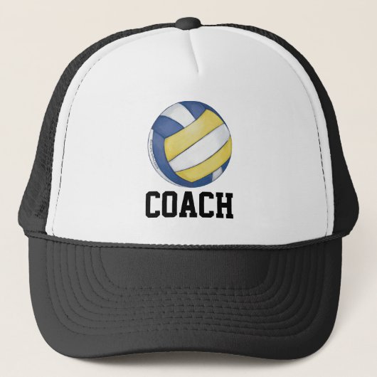 Volleyball Coach Hat Truckerkappe (Vorderseite)