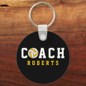 Volleyball COACH [individuelle Name] Schlüsselanhänger (Vorderseite)