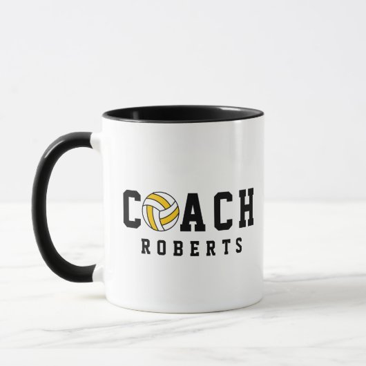 Volleyball COACH [individuelle Name] Tasse (Links)