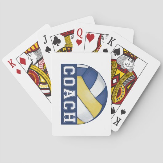 Volleyball Coach Spielkarten (Rückseite)