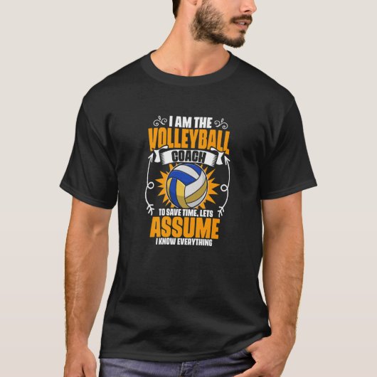 Volleyball Coach  Sport Game Beach Volleyball Play T-Shirt (Vorderseite)