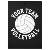 Volleyball-Coach - Teamname und Farbsport Klemmbrett (Rückseite)