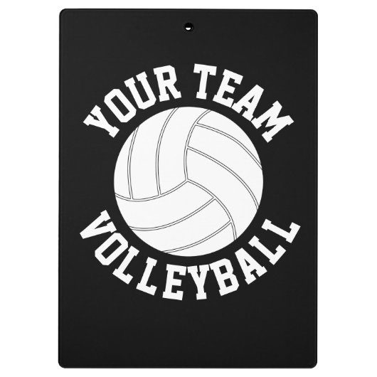 Volleyball-Coach - Teamname und Farbsport Klemmbrett (Rückseite)
