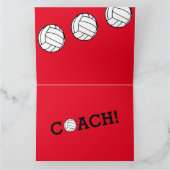 Volleyball Coach Vielen Dank Dankeskarte (Innenseite)