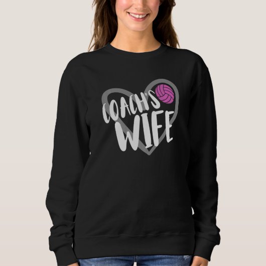 Volleyball Coach's Wife Heart   Sweatshirt (Vorderseite)