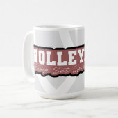 Volleyball Coffee Tasse Anpassbare Farben (Vorderseite Links)