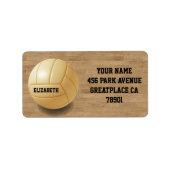 Volleyball Custom Ball Address Label Adressaufkleber (Vorne)