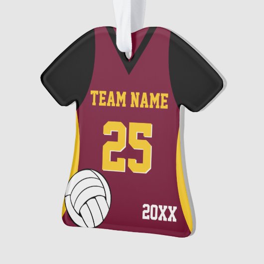 Volleyball Custom Colors Ornament (Vorderseite)