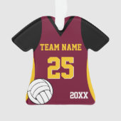Volleyball Custom Colors Ornament (Vorderseite)