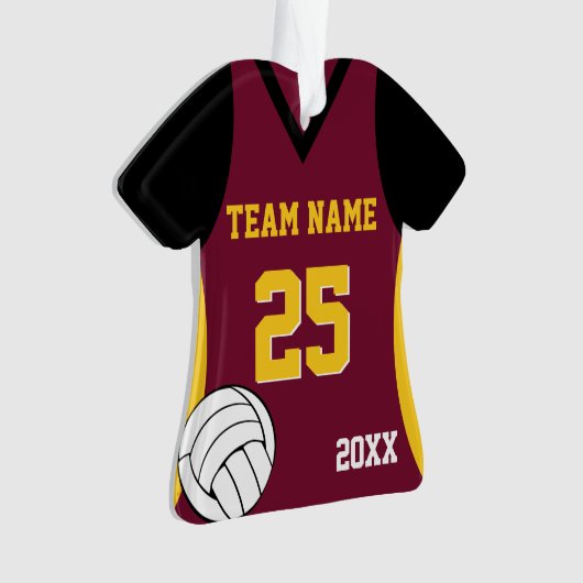 Volleyball Custom Colors Ornament (Vorderseite)