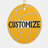 Volleyball Custom Colors & Text Weihnachtsdekorati Keramik Ornament (Links)