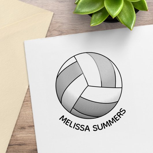 Volleyball Custom-Name Gummistempel