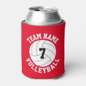 Volleyball Custom Team Name & Spielnummer Sport Dosenkühler (Kanne Vorderseite)